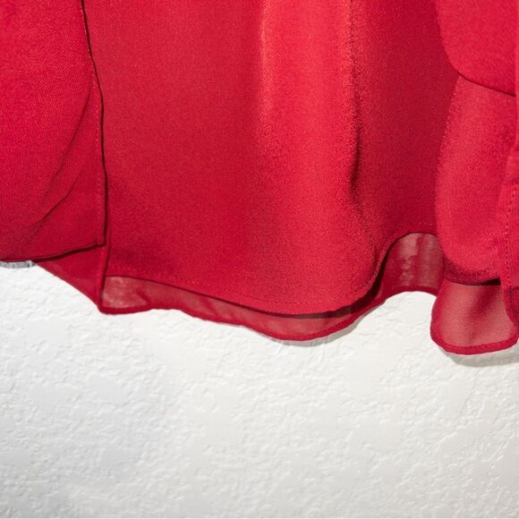 NWT Altuzarra x Target‎ Red Embroidered Georgette Sequin Tassel Peasant Dress 8 - Picture 7 of 9